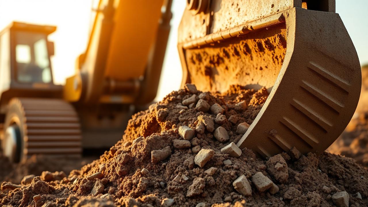 Excavator bucket detail